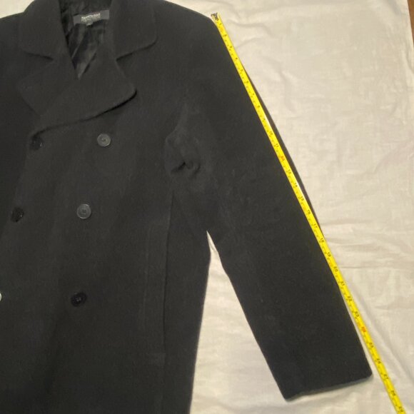 Kenneth Cole Reaction Double Breasted Mens L Peacoat Wool Blend Insulated EUC - Picture 7 of 10